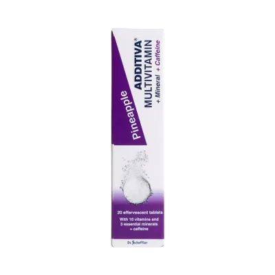 ADDITIVA® - Multivitamin + Mineral + Caffeine (Pineapple) Packshot - Front