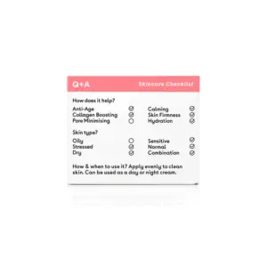 Q+A Collagen Face Cream 50g Packshot - Back