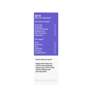 Q+A Glycolic Acid Toner 100ml Packshot - Back
