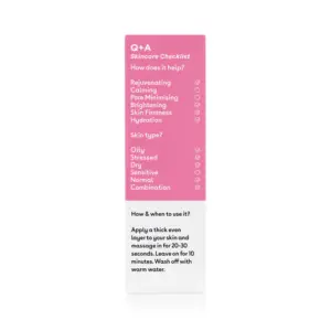 Q+A Vitamin A.C.E Warming Face Mask 75ml Packshot - Back