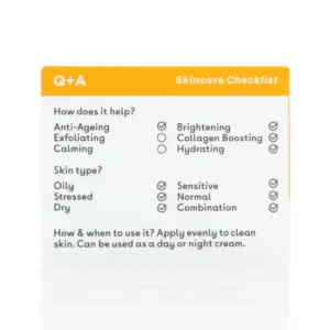 Q+A Vitamin C Radiance Face Cream Packshot - Back