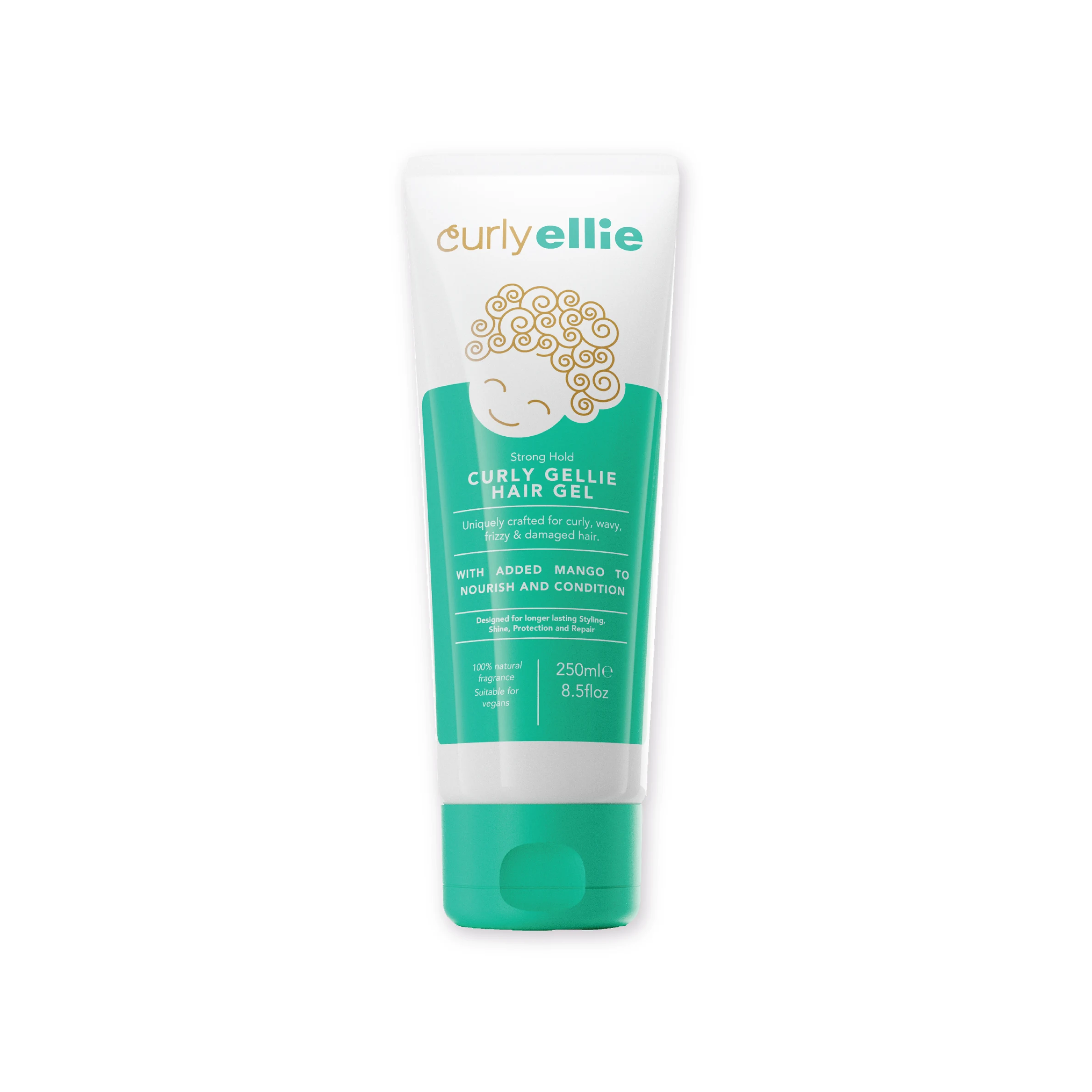 CurlyEllie Natural Hold Hair Gel 250ml Packshot